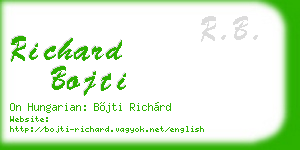 richard bojti business card