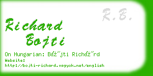 richard bojti business card